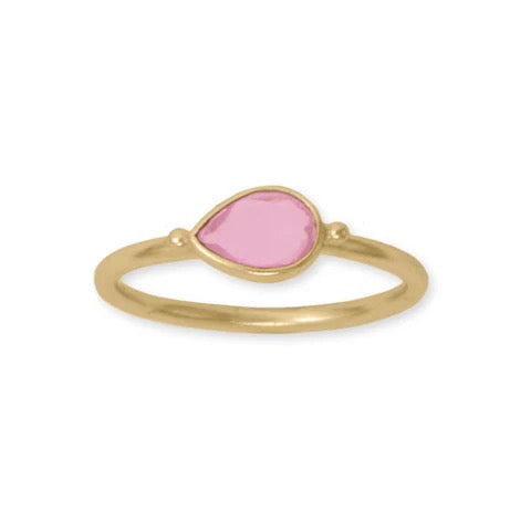 Blush Radiance Pear Ring