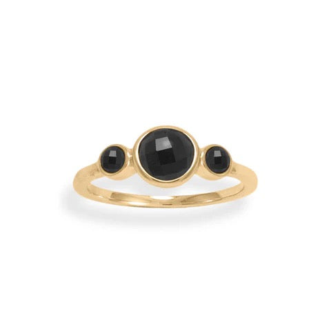 Trio Onyx Ring