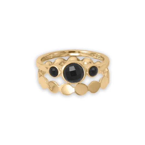 Trio Onyx Ring