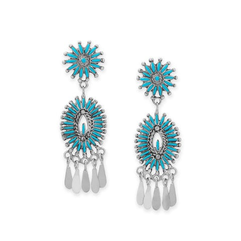 Sol Spirit Turquoise Drop Earrings