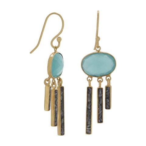 Emerald Glow Drop Earrings