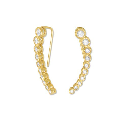 Aurora CZ Ear Climbers