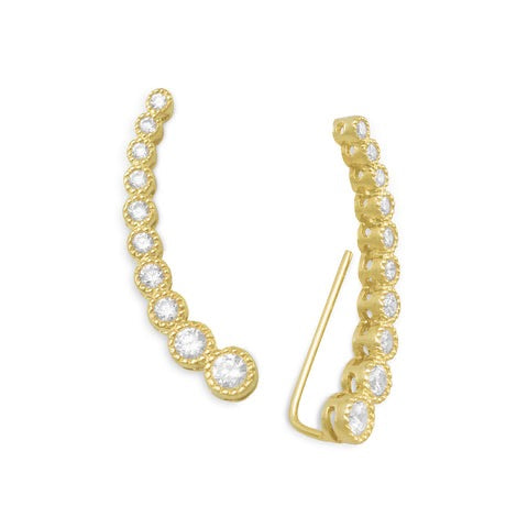 Aurora CZ Ear Climbers