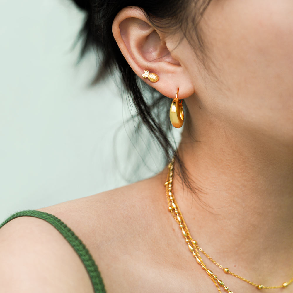Golden Pineapple Spark Studs
